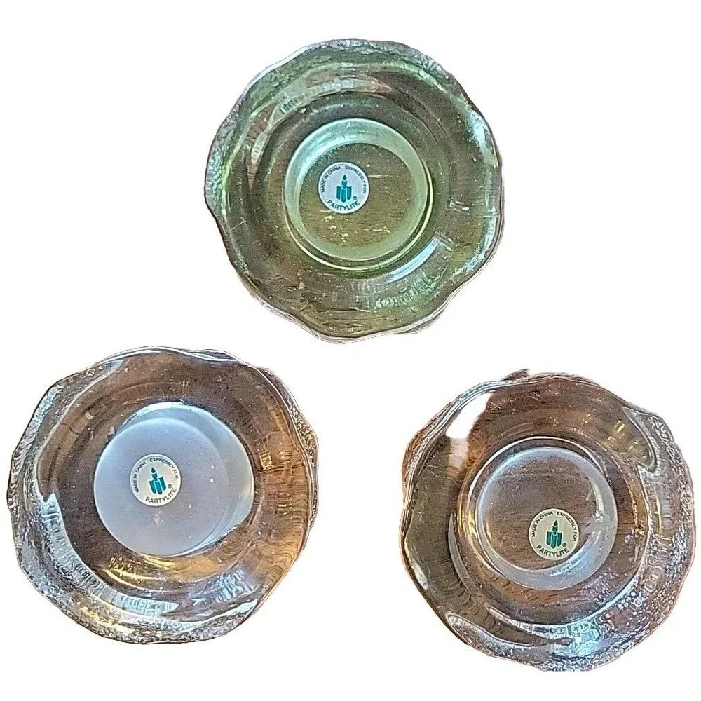 PartyLite Iceland Tealight Holder Trio (#P7223) - Green, Blue, Clear - Retired - Picture 3 of 8